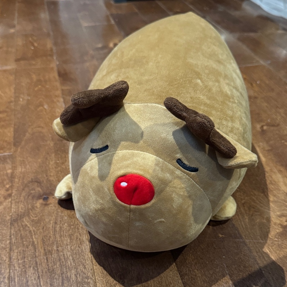 Miniso Plush Reindeer Toy with Red Nose